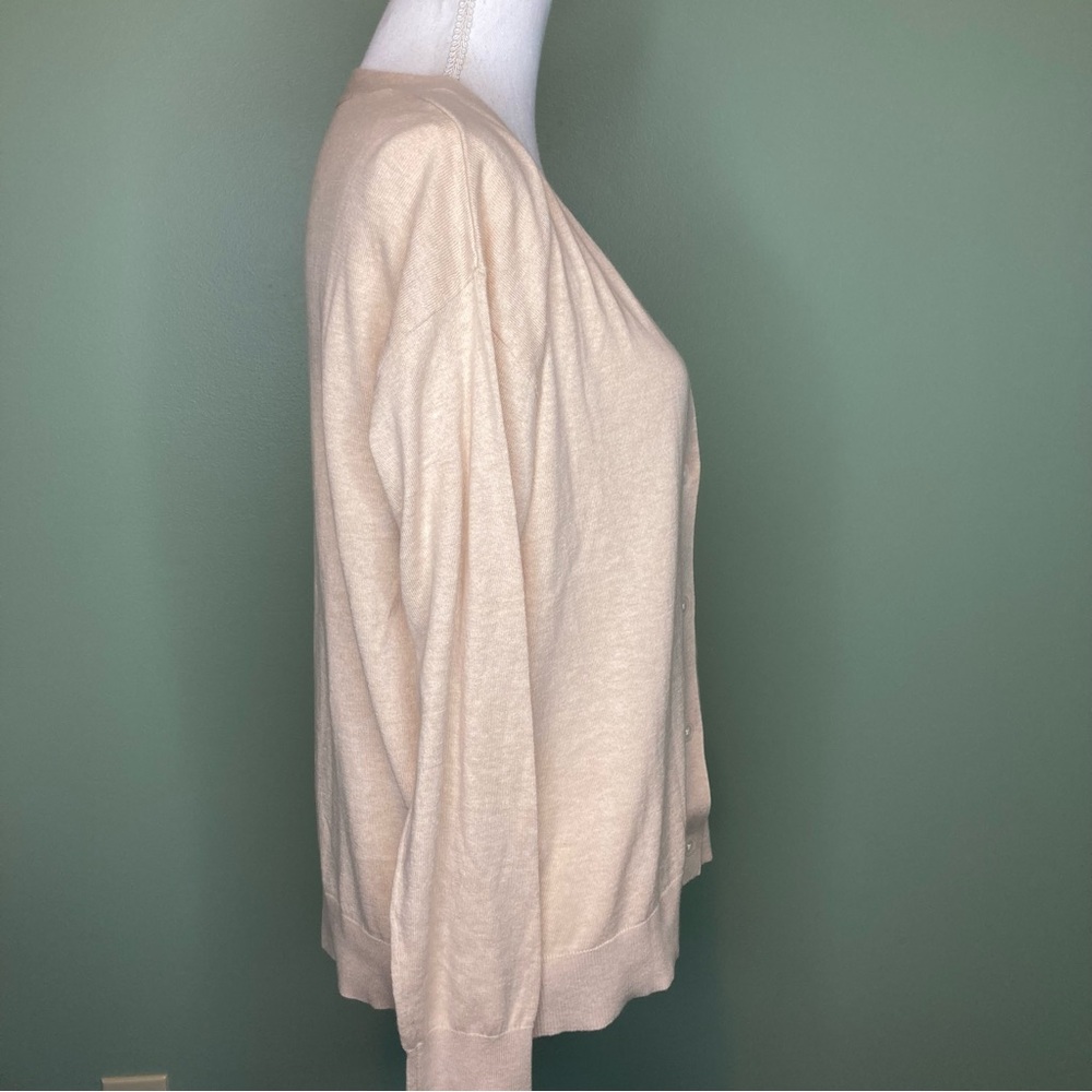 Quince Light Beige V-Neck Sweater - Picture 7 of 11